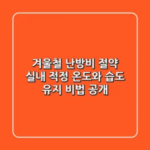 겨울철 난방비 절약🌡️: 실내 적정 온도와 습도 유지 비법 공개!