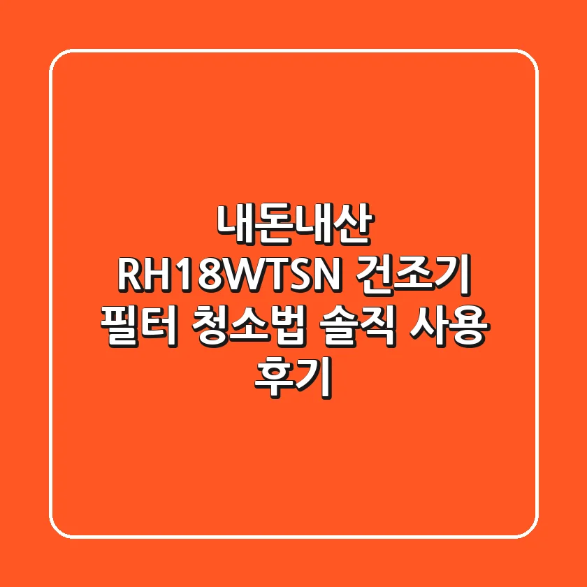[내돈내산] RH18WTSN 건조기 필터 청소법 & 솔직 사용 후기