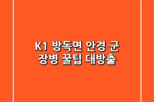 K1 방독면 안경, 군 장병 꿀팁 대방출!