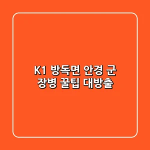 K1 방독면 안경, 군 장병 꿀팁 대방출!