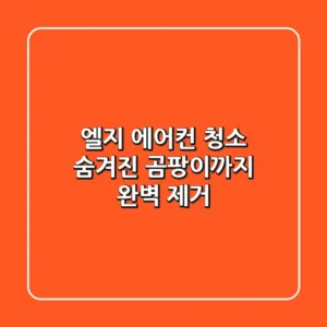 엘지 에어컨 청소, 숨겨진 곰팡이까지 완벽 제거!