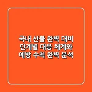 국내 산불 완벽 대비: 단계별 대응 체계와 예방 수칙 완벽 분석