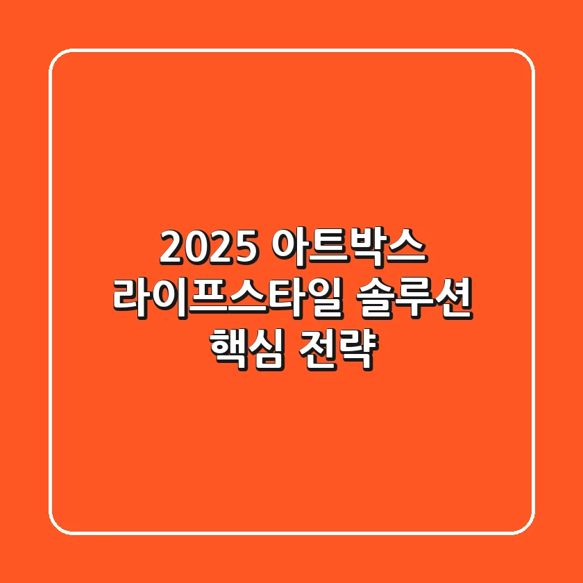 2025 아트박스, 라이프스타일 솔루션 핵심 전략!