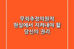무죄추정의원칙, 현실에서 지켜내야 할 당신의 권리