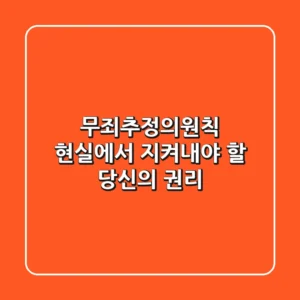 무죄추정의원칙, 현실에서 지켜내야 할 당신의 권리