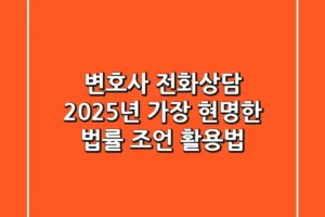 변호사 전화상담, 2025년 가장 현명한 법률 조언 활용법